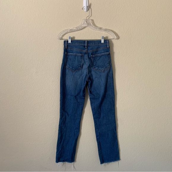 L'Agence Blue Sada Cropped Slim Ankle Fray Jeans Women’s Size 24 - 25” Inseam - Picture 2 of 11